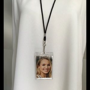 🆕Set of 2 Lanyards with Clear View ID Badge Holders